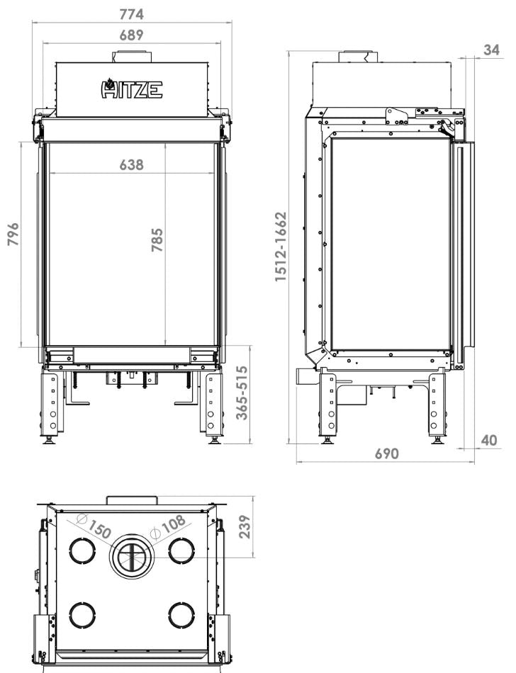 Semineu Hitze Calma 65S 13,8 kW