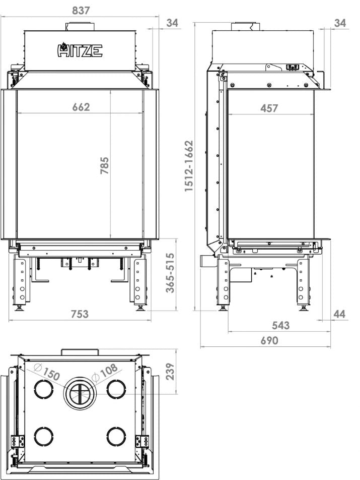 Semineu Hitze Calma 65TC 13,8 kW