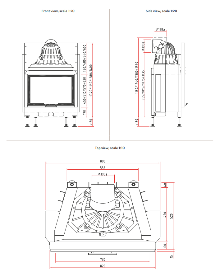 Semineu pe lemne Camina Schmid Lina 7357h