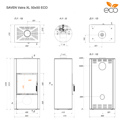 Soba Semineu SAVEN Vatra XL 8,4 kW ECO