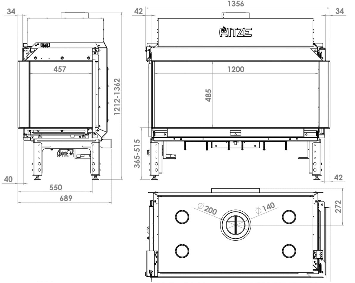 Semineu Hitze Calma 120R 17,6 kW