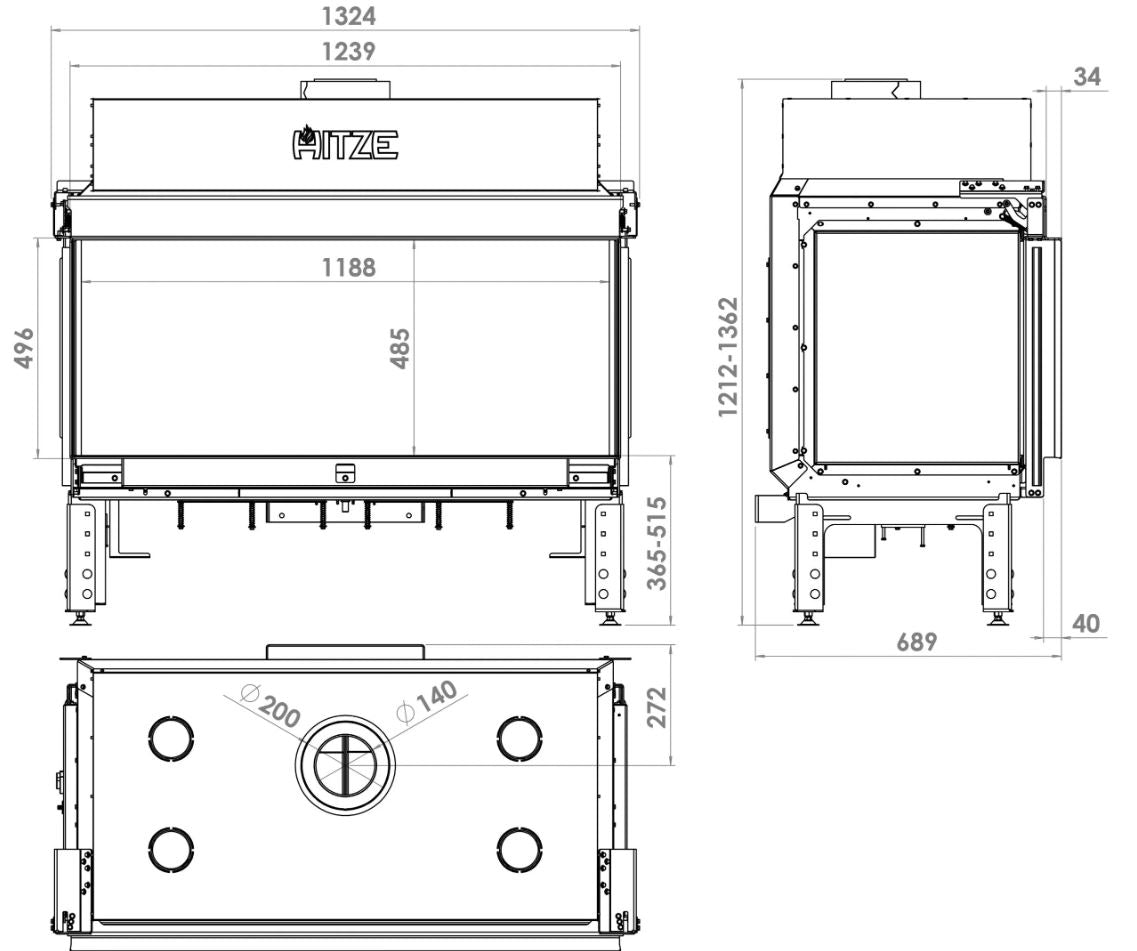 Semineu Hitze Calma 80S 10,8 kW
