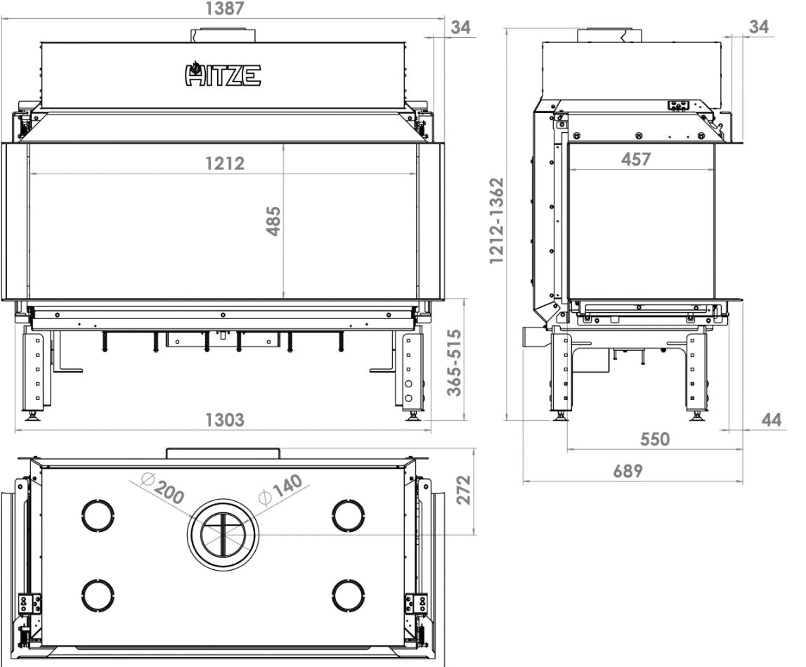 Semineu Hitze Calma 120TC 17,6 kW