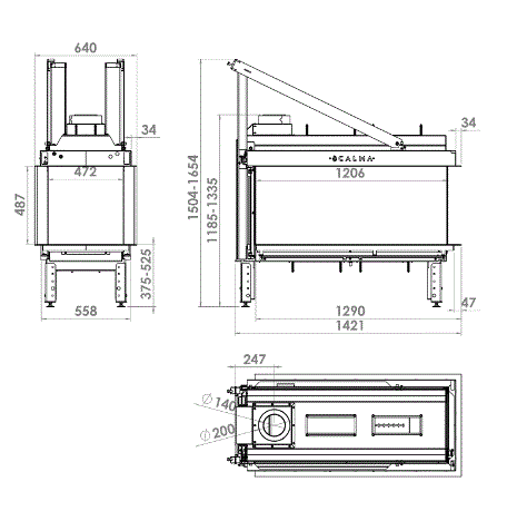 Semineu Hitze Calma 120TU 17,6 kW