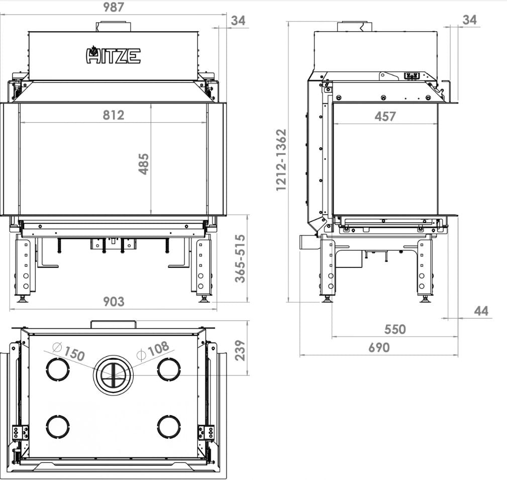 Semineu Hitze Calma 80TC 10,8 kW