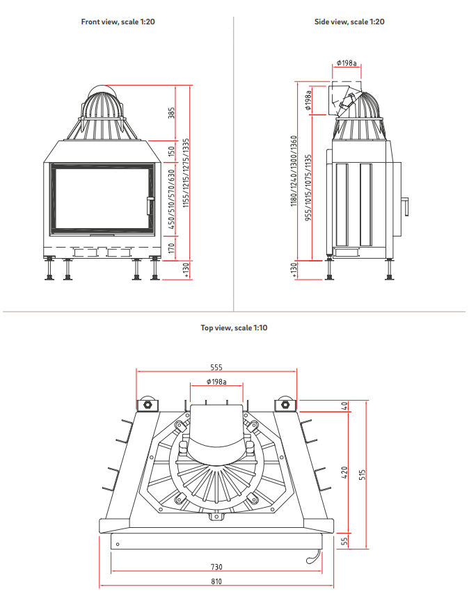 Semineu pe lemne Camina Schmid Lina 7363s