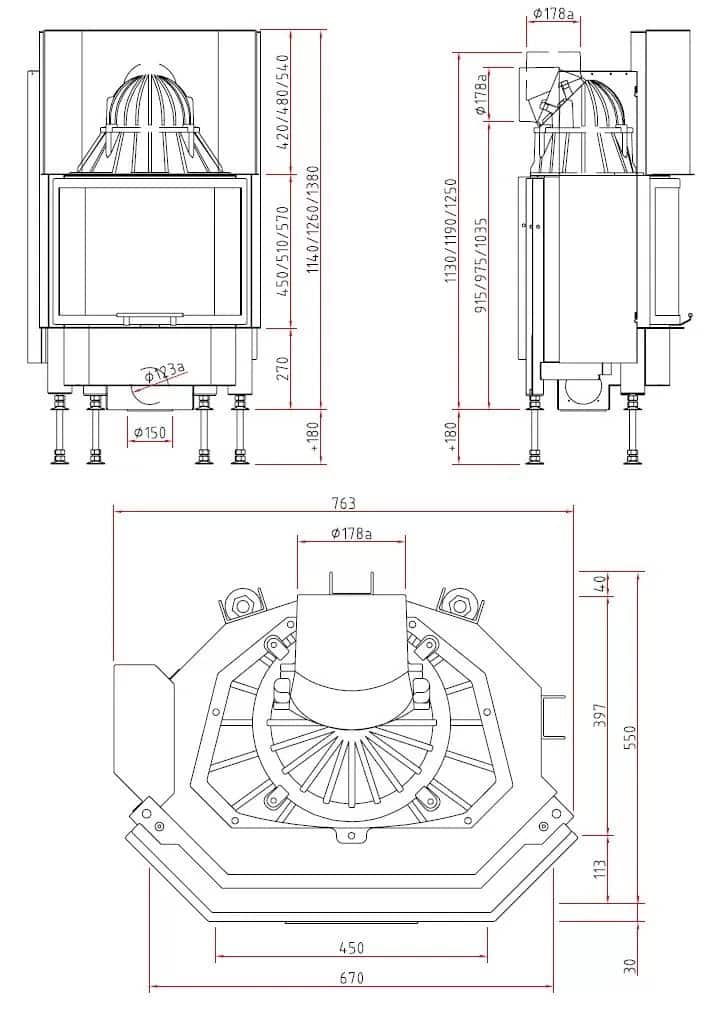 Semineu pe lemne Camina Schmid Pano 6751h