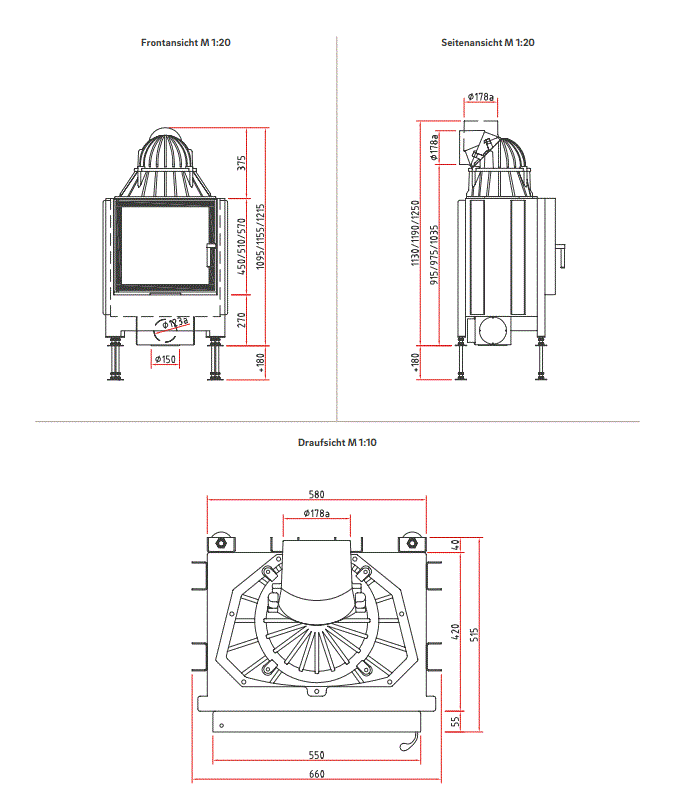 Semineu pe lemne Camina Schmid RONDA 5551s