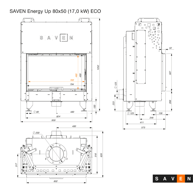 Semineu SAVEN Energy UP 17 kW Ghilotină