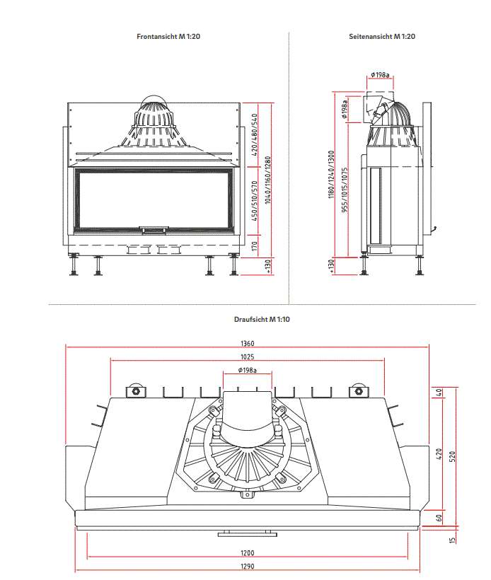 Șemineu pe lemne Camina Schmid Lina 12057h