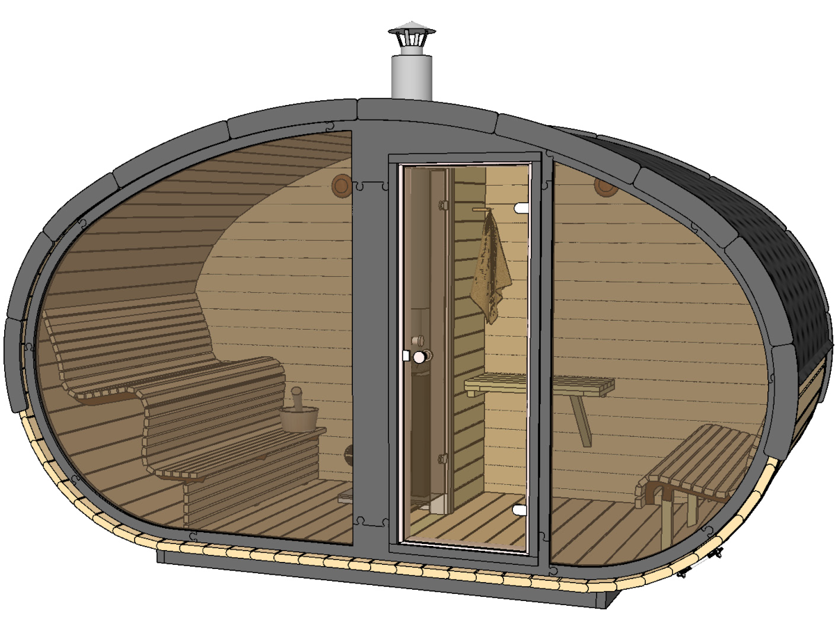 Saună Ovală Cupella Hobbit Lux