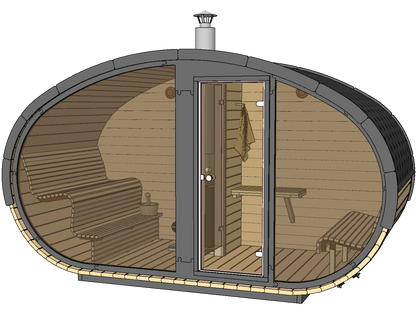 Saună Ovală Cupella Hobbit Lux