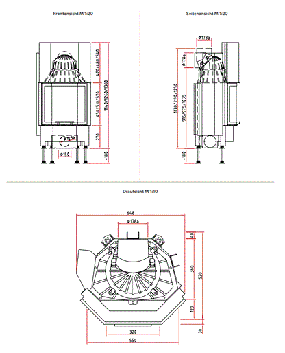 Șemineu pe lemne Camina Schmid PANO 5551h