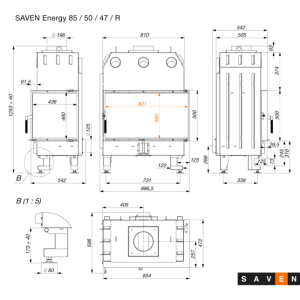 Șemineu SAVEN Energy R ECO 17kW