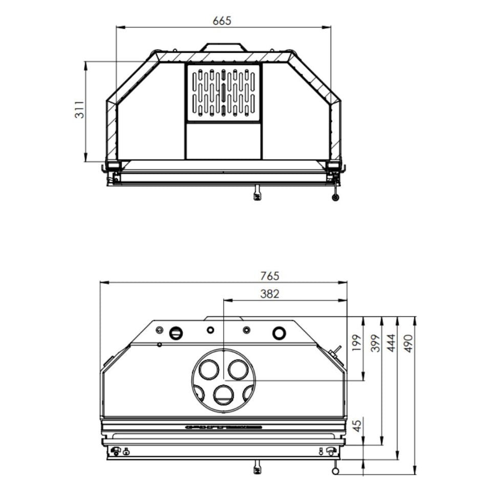 Termoșemineu Hitze ALBERO Aquasystem 16 kW