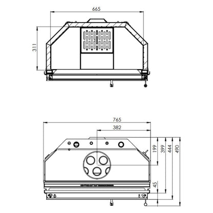 Termoșemineu Hitze ALBERO Aquasystem 16 kW