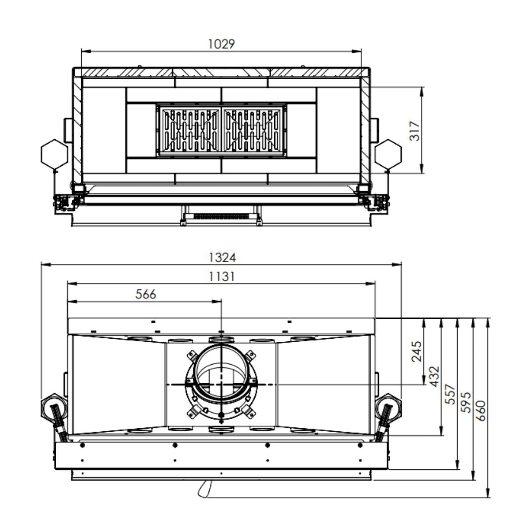 Șemineu Hitze DUO ARD105 19 kW