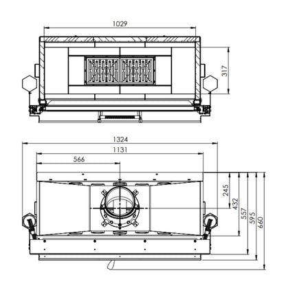 Șemineu Hitze DUO ARD105 19 kW