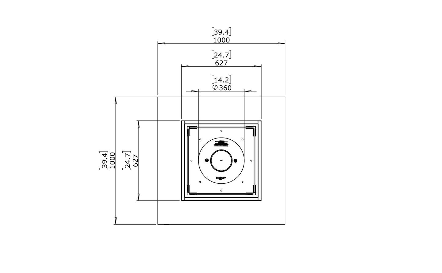 Șemineu cu bioetanol EcoSmartFire BASE40