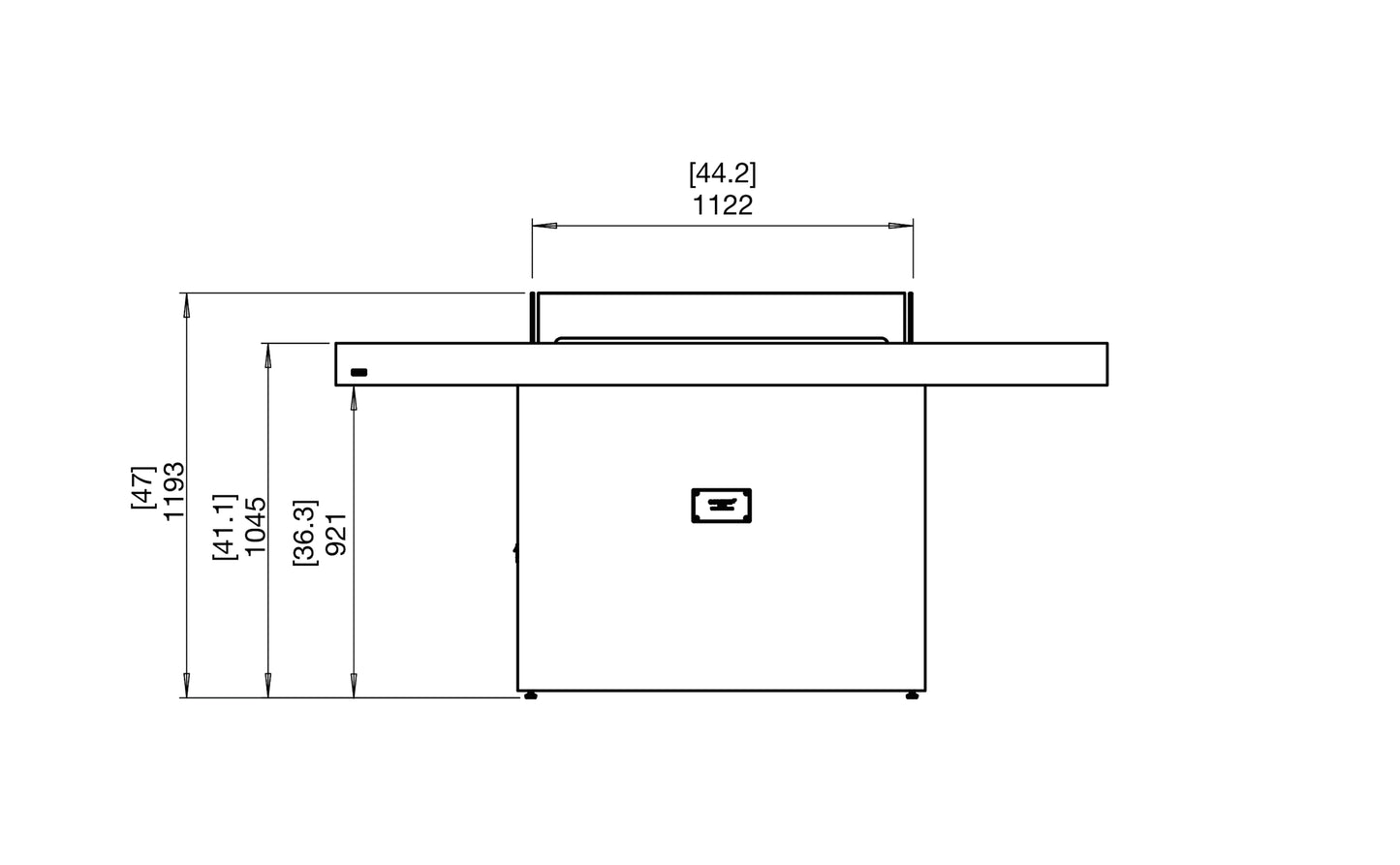 Șemineu cu bioetanol EcoSmartFire Gin90 Bar