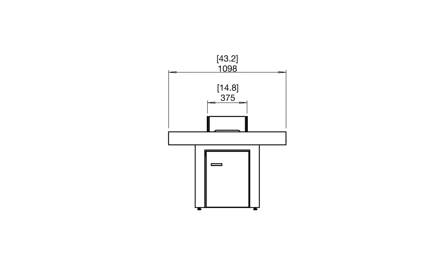 Șemineu cu bioetanol EcoSmartFire Gin90 Dining