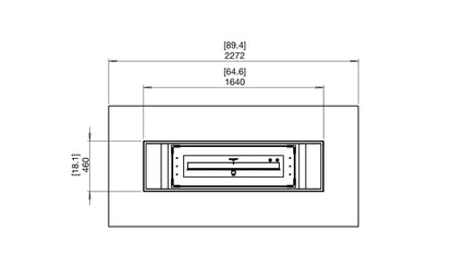 Șemineu cu bioetanol EcoSmartFire Gin90 Low