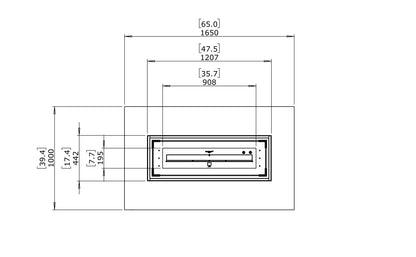 EcoSmartFire Wharf65 Șemineu cu bioetanol