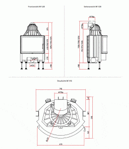 Șemineu pe lemne Camina Schmid RONDA 6757s