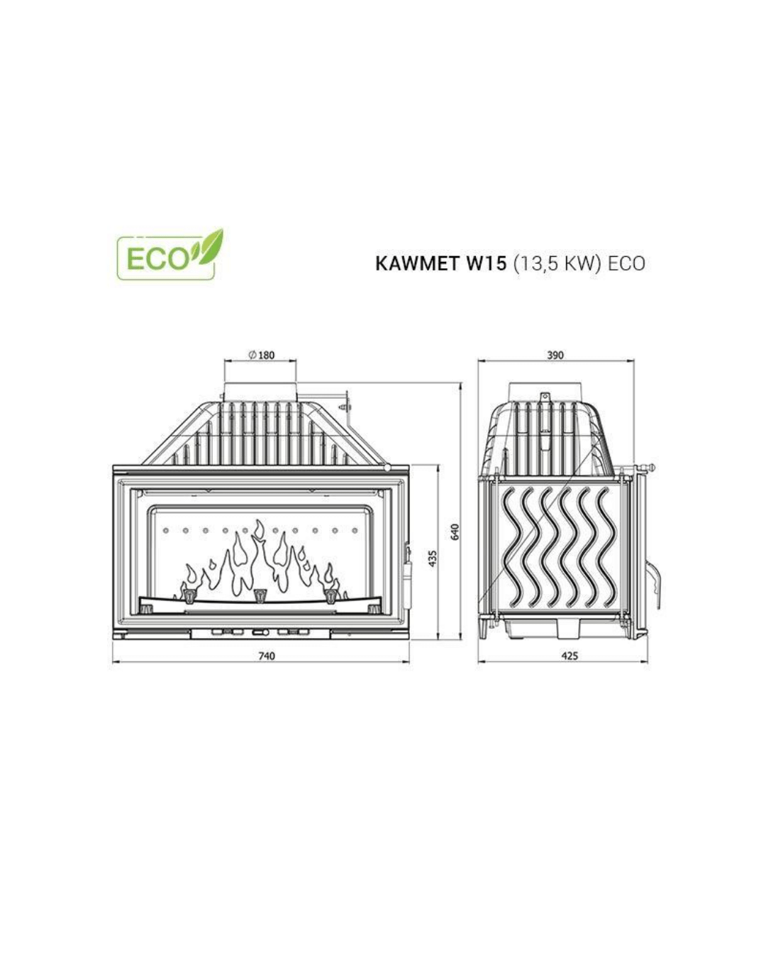 Semineu Kawmet W15 13,5 kW ECO