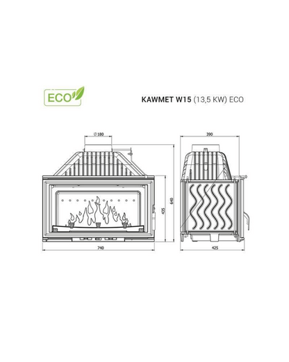 Semineu Kawmet W15 13,5 kW ECO