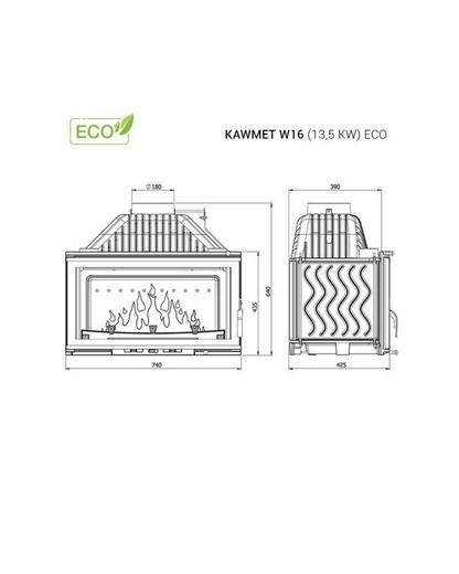 Semineu Kawmet W16 13,5 kW ECO