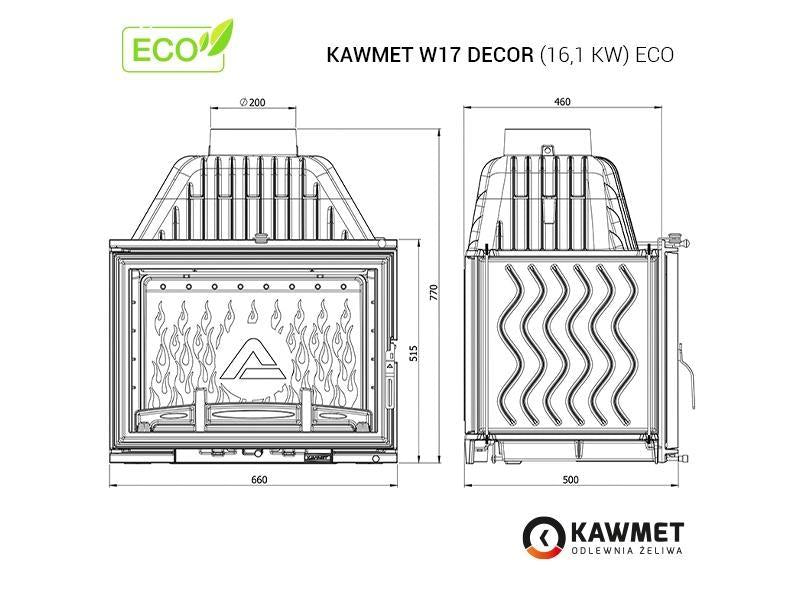 Semineu Kawmet W17 Decor 16,1 kW  ECO