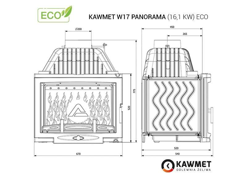 Semineu Kawmet W17 Panorama 16,1 kW ECO